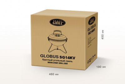 Круглый угольный гриль 14 дюймов (37 см) GLOBUS